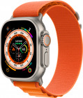 Watch Ultra GPS + Cellular, 49 мм корпус из титана, ремешок Alpine оранжевого цвета Изображение Watch Ultra GPS + Cellular, 49 мм корпус из титана, ремешок Alpine оранжевого цвета