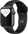 Watch Series 5, 40 мм Корпус из алюминия цвета «серый космос», спортивный ремешок Nike цвета «Антрацитовый/чёрный» Изображение Watch Series 5, 40 мм Корпус из алюминия цвета «серый космос», спортивный ремешок Nike цвета «Антрацитовый/чёрный»