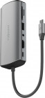 Изображение Хаб Type-C 11в1 EnergEA AluHub Max Темно-серый