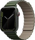 Изображение Силиконовый ремешок Uniq Revix для Apple Watch 44-49 мм Зеленый/Серо-бежевый