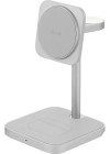 Беспроводное зарядное устройство uBear Evoke Q2 – 3 в 1 для iPhone, Watch, Airpods Серебристый Изображение Беспроводное зарядное устройство uBear Evoke Q2 – 3 в 1 для iPhone, Watch, Airpods Серебристый